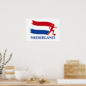 Nederlandse voetbalvlag poster (Keuken)