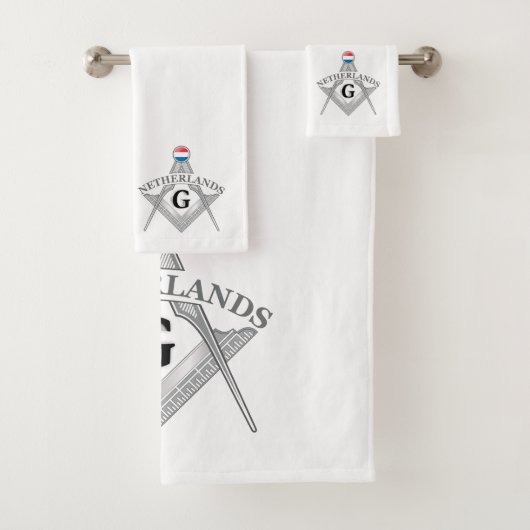 Nederlandse vrijmetselarij teken bad handdoek (Insitu)