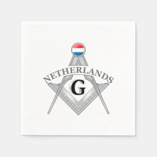 Nederlandse vrijmetselarij teken servet