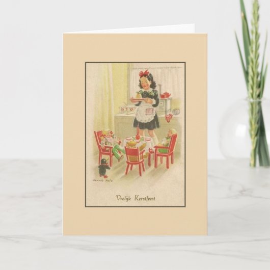  Nederlandse Vroolijk Kerstfeest Kaart (Voorkant)