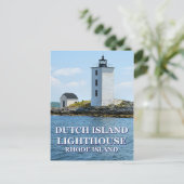 Nederlandse vuurtoren op het eiland Rhode Island B Briefkaart (Staand voorkant)