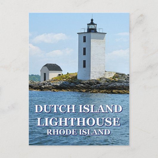 Nederlandse vuurtoren op het eiland Rhode Island B Briefkaart (Voorkant)