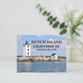 Nederlandse vuurtoren op het eiland Rhode Island B Briefkaart (Staand voorkant)