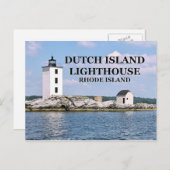 Nederlandse vuurtoren op het eiland Rhode Island B Briefkaart (Voorkant / Achterkant)
