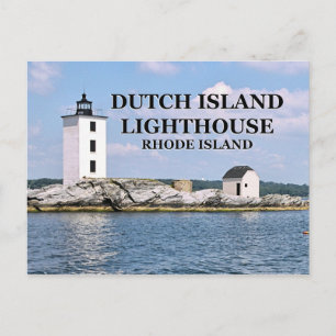 Nederlandse vuurtoren op het eiland Rhode Island B Briefkaart