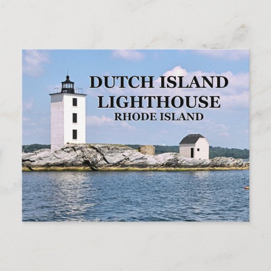 Nederlandse vuurtoren op het eiland Rhode Island B Briefkaart (Voorkant)