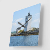 Nederlandse vuurtoren op het eiland Rhode Island Vierkante Klok (Hoek)