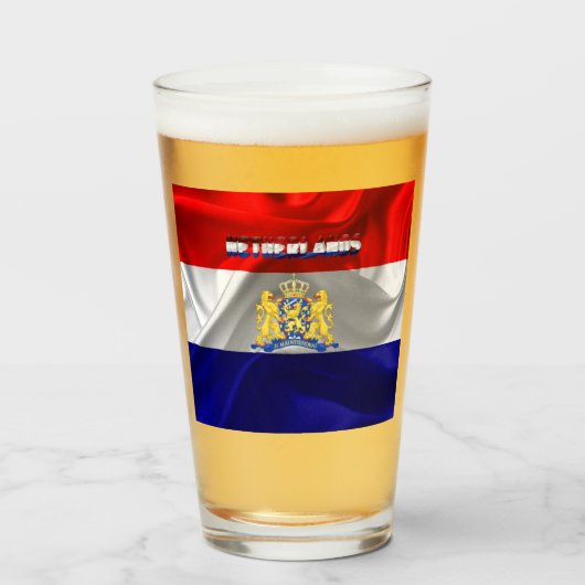 Nederlandse wapenschild glas (Voorkant gevuld)