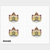 Nederlandse wapenschild rechthoekige sticker (Vel)