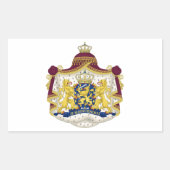 Nederlandse wapenschild rechthoekige sticker (Voorkant)