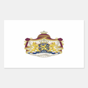 Nederlandse wapenschild rechthoekige sticker