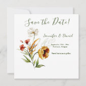 Nederlandse Waterverf Floral Save the Date Aankond (Voorkant)