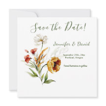 Nederlandse Waterverf Floral Save the Date Aankond