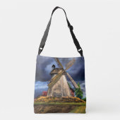 Nederlandse Windmill Landscape Crossbody Bag Tas (Achterkant)