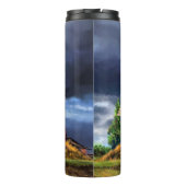 Nederlandse Windmill Landscape Thermal Tumbler Thermosbeker (Achterkant)
