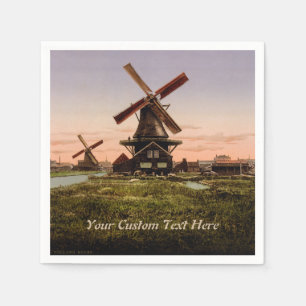Nederlandse Windmills aangepast papier voor luier Servetten