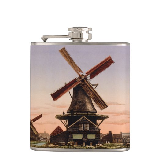  Nederlandse Windmills maatkolf Heupfles (Voorkant)