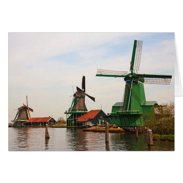 Nederlandse Windmills, Zaanse Schans. (Voorkant Horizontaal)