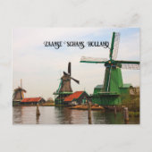 Nederlandse Windmills, Zaanse Schans. Briefkaart (Voorkant)
