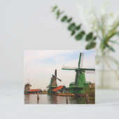 Nederlandse Windmills, Zaanse Schans. Briefkaart (Staand voorkant)