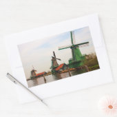 Nederlandse Windmills, Zaanse Schans. Rechthoekige Sticker (Envelop)