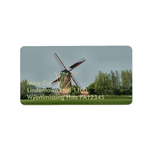 Nederlandse windmolen #1 etiket (Voorkant)