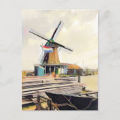 Nederlandse windmolen briefkaart (Voorkant)