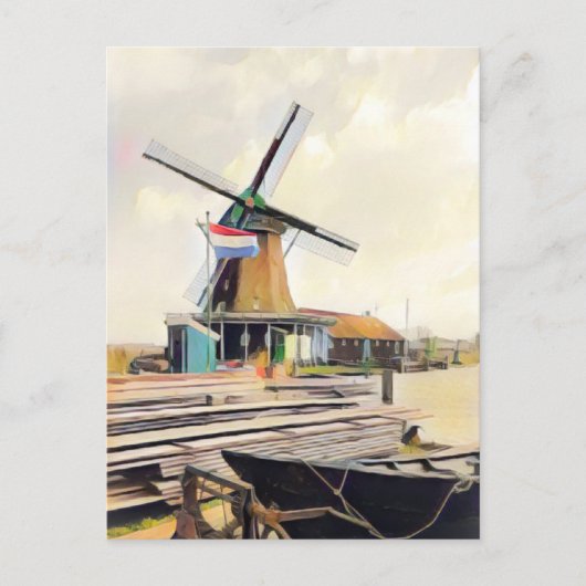 Nederlandse windmolen briefkaart (Voorkant)