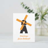 Nederlandse windmolen briefkaart (Staand voorkant)