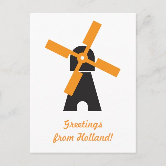 Nederlandse windmolen briefkaart (Voorkant)