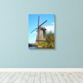 Nederlandse windmolen canvas afdruk (Insitu (Houten vloer))