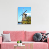 Nederlandse windmolen canvas afdruk (Insitu (Woonkamer))