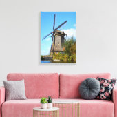 Nederlandse windmolen canvas afdruk (Insitu (Woonkamer))