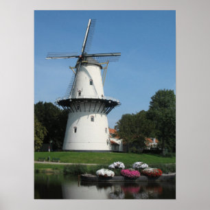 Nederlandse Windmolen in Zeeland, Holland Photo Po Poster