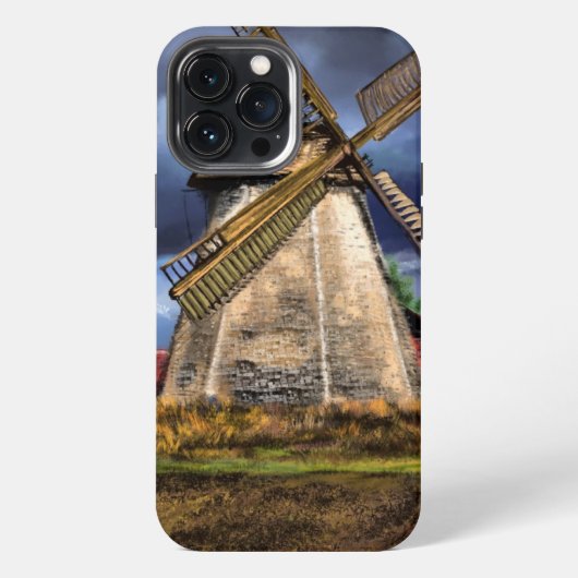 Nederlandse Windmolen iPhone Hoes Hoesje (Achterkant)