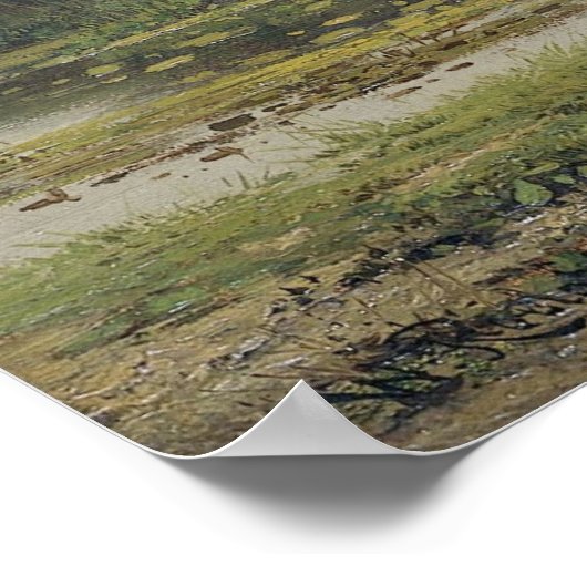 Nederlandse windmolen nabij Gein, Willem Roelofs Poster (Hoek)