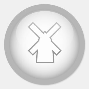 Nederlandse windmolen ronde sticker