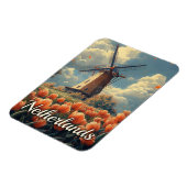 Nederlandse Windmolen: Tulpen en Charm Magneet (Linkerzijde)