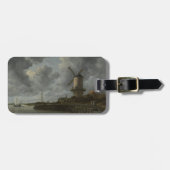 Nederlandse windmolen Wijk bij Duustede, Ruisdael Bagagelabel (Voorkant horizontaal)
