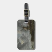 Nederlandse windmolen Wijk bij Duustede, Ruisdael Bagagelabel (Voorkant verticaal)