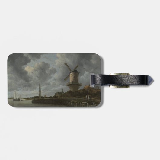 Nederlandse windmolen Wijk bij Duustede, Ruisdael Bagagelabel (Achterkant horizontaal)