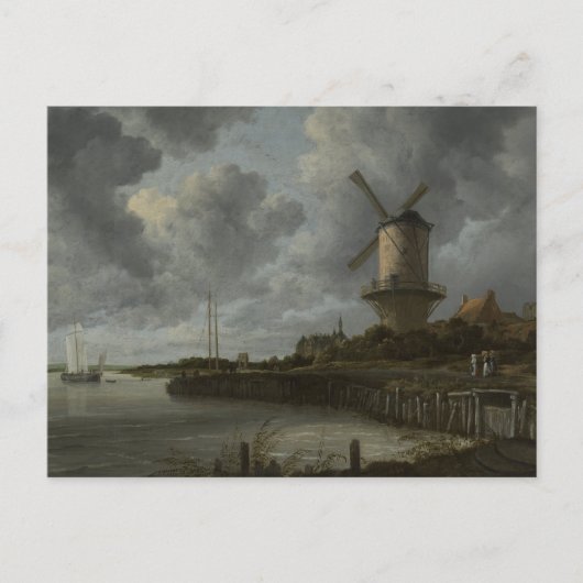 Nederlandse windmolen Wijk bij Duustede, Ruisdael Briefkaart (Voorkant)