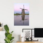 Nederlandse windmolenafdrukken poster (Thuiskantoor)