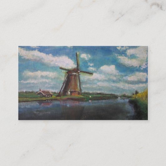 Nederlandse Windmolenfotokaart Visitekaartje (Voorkant)