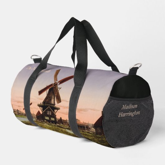 Nederlandse Windmolens aangepaste naam & tekst Plunjezak (Rechterhoek)