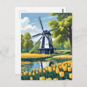 nederlandse windmolens briefkaart (Voorkant / Achterkant)
