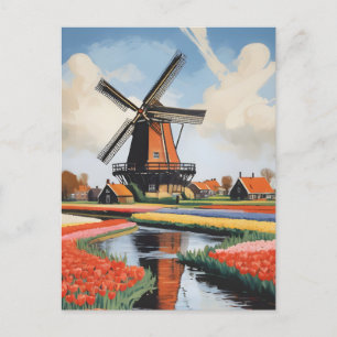 nederlandse windmolens briefkaart