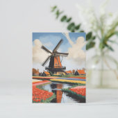 nederlandse windmolens briefkaart (Staand voorkant)