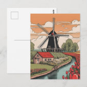 nederlandse windmolens briefkaart (Voorkant / Achterkant)