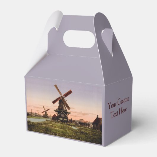 Nederlandse Windmolens custom gunst box Bedankdoosjes (Voorkant Zijde)